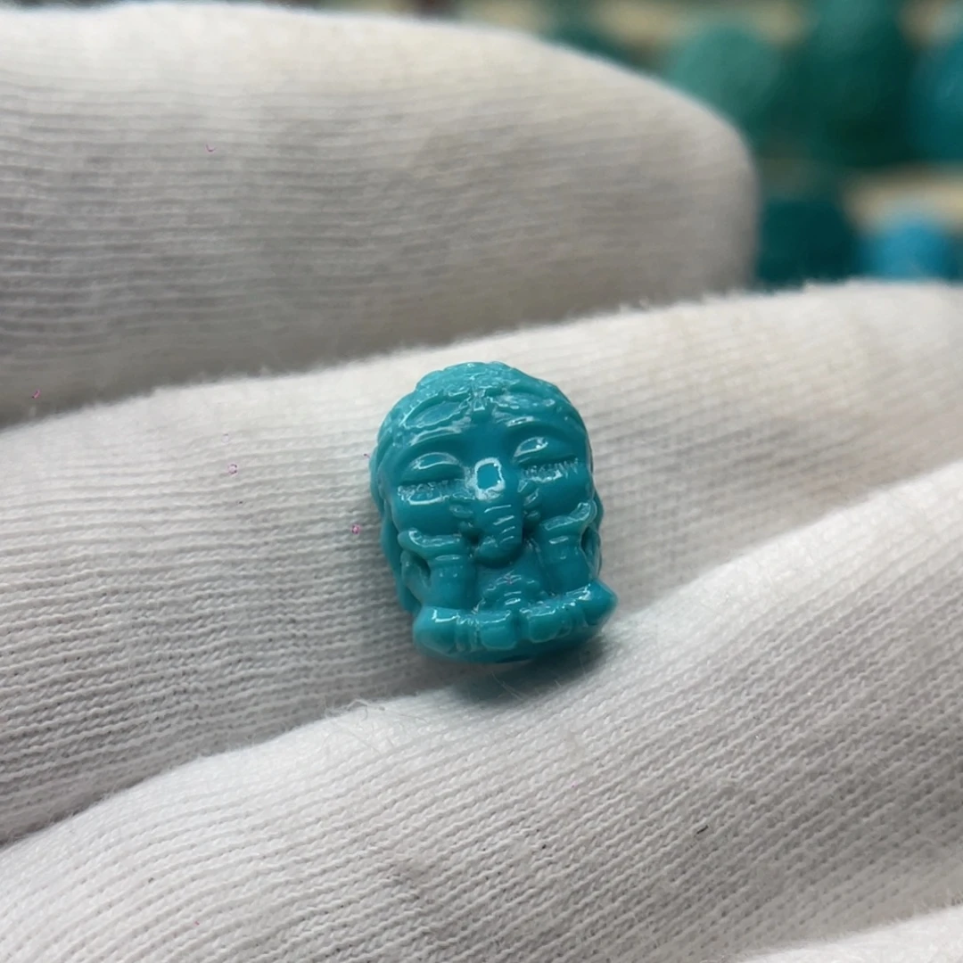 绿松石未镶嵌颈饰卡9.8-13-7.8