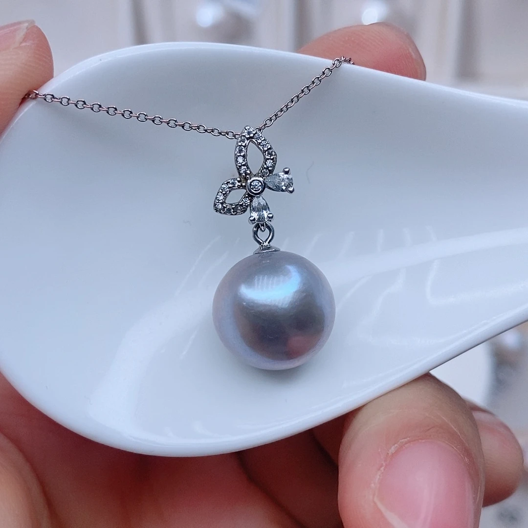 颈饰银S925镶嵌淡水珍珠