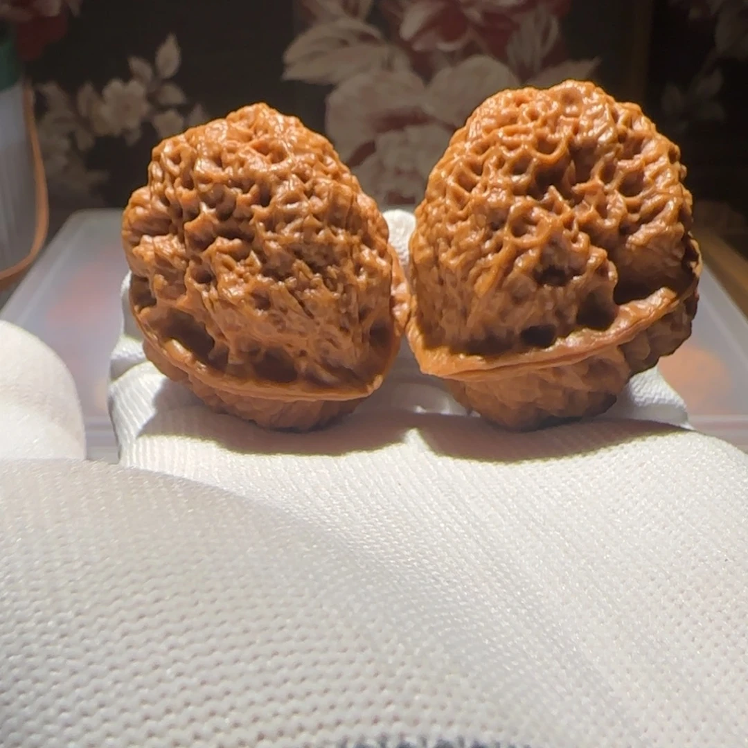 把件文玩核桃46尺桃心龙金脊