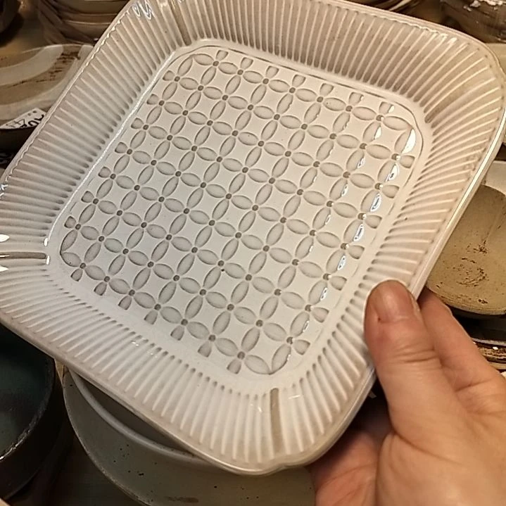 瓷片微瑕奈良方盘两个一组