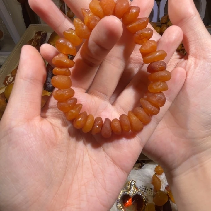 琥珀未镶嵌手链蜜蜡海漂手串