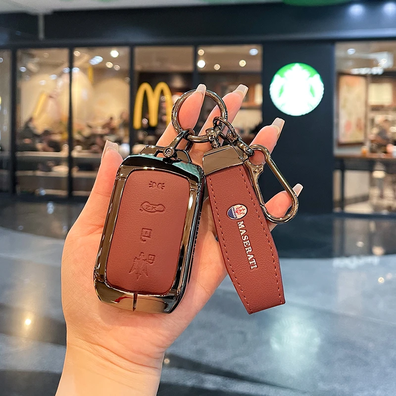 适用于玛莎拉蒂格雷嘉车钥匙套Grecale专用保护壳金属挂扣包男女