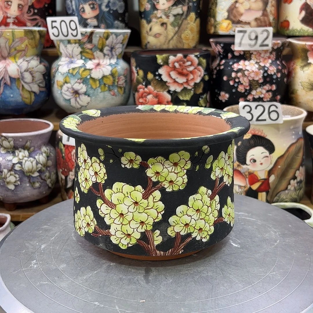 景德镇炫彩手绘口13高11