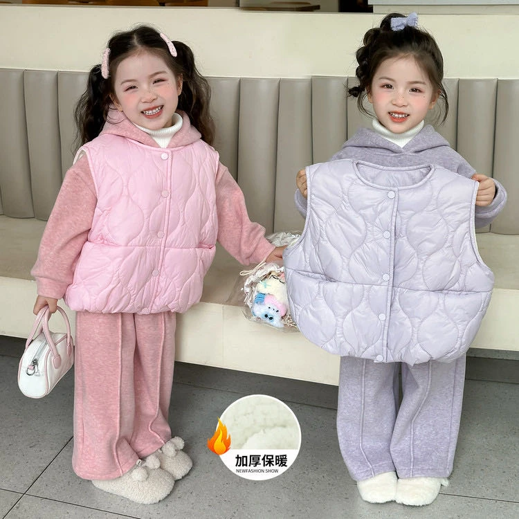 冬季女童马甲三件套