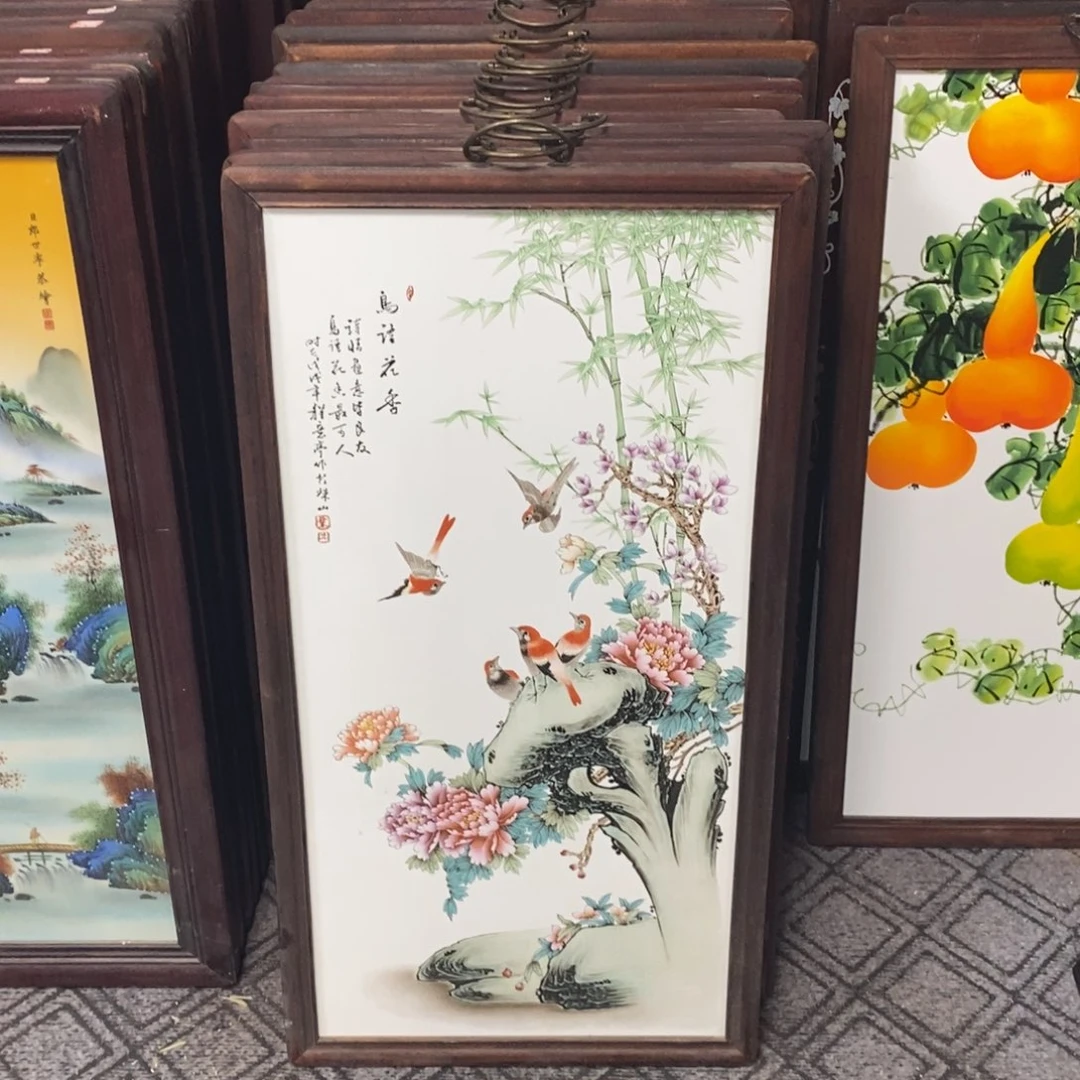 瓷片86*46*1景德镇瓷板画柴窑烧制