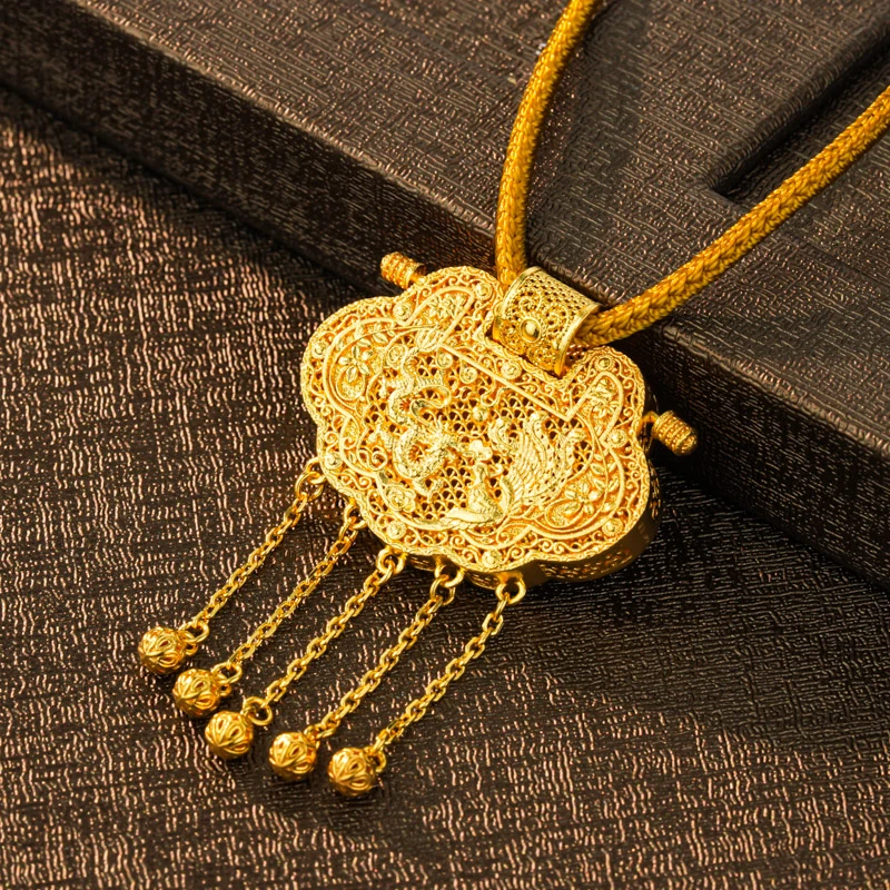 吊坠足银 天子门生 编织挂坠时尚祥云锁素款复古百搭