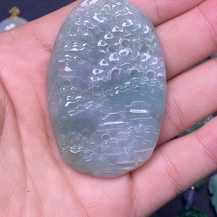 翡翠未镶嵌颈饰天然缅甸翡翠A货