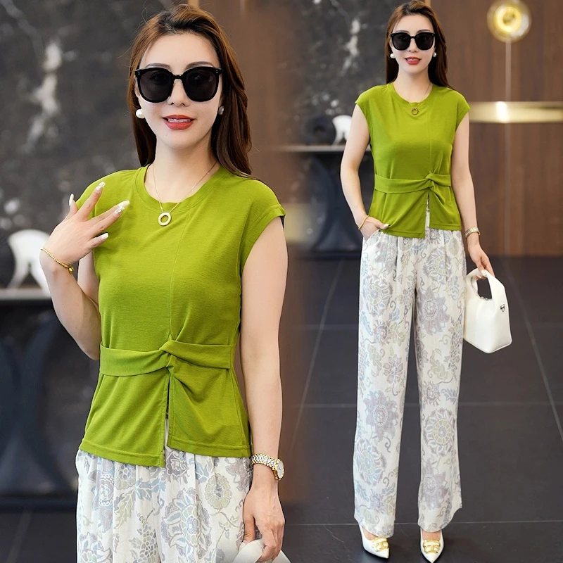 2025夏季新款女时尚上衣洋气时髦减龄短袖修身今年流行的女装上衣