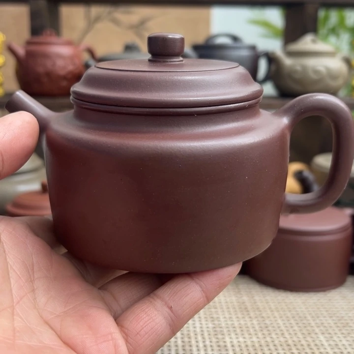 茶壶紫泥宜兴原矿紫砂半手德钟300CC