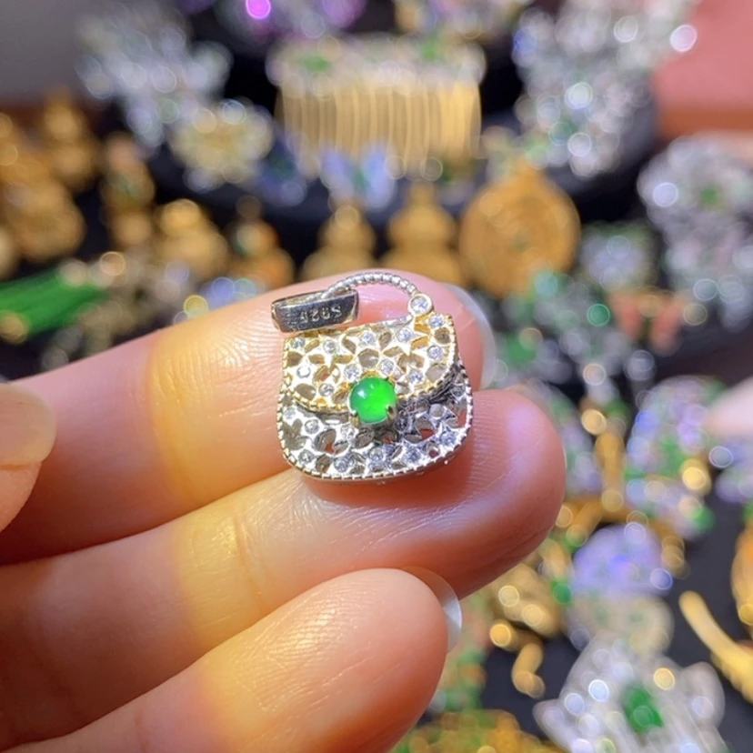 【闪购商品】银S925镶嵌挂件翡翠