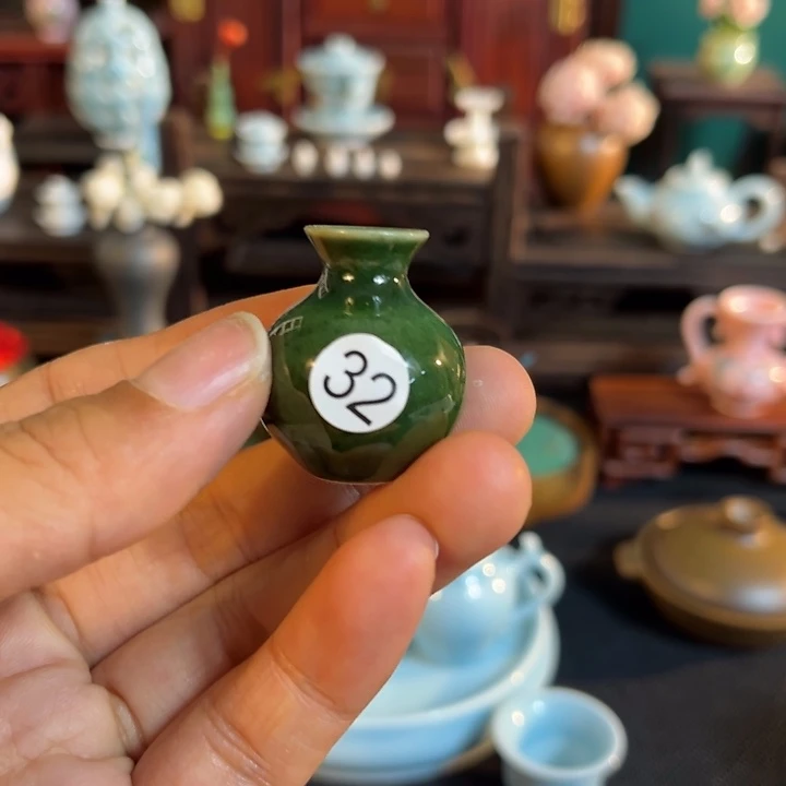 摆件微陶老王迷你花瓶