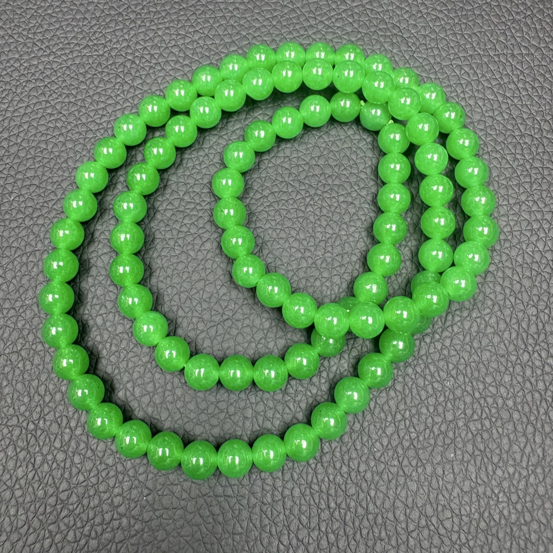 天然A货翡翠项链6mm