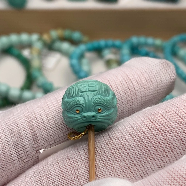 绿松石未镶嵌珠宝奇石14.8mm