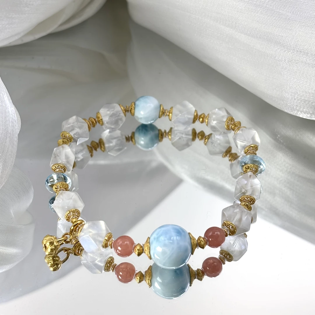 925银银制品 【灵柒珠宝】普X愿海配比手串+名+农历日期+地址