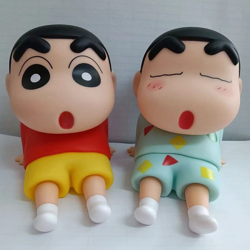 蜡笔小新懒人手机支架手机座网红动漫手办桌面摆件潮玩带土动漫