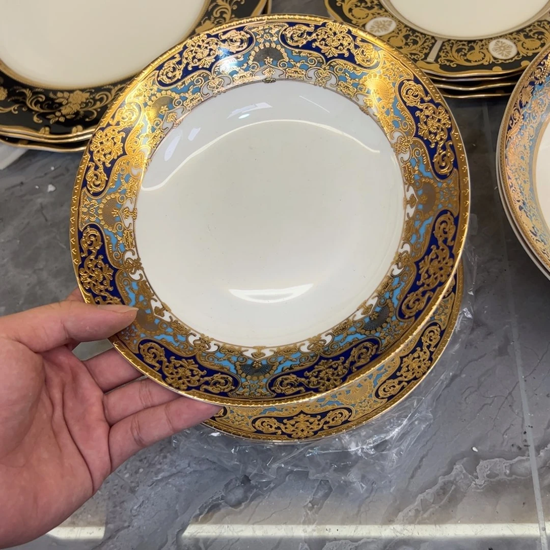 M***意瓷片7.5寸草帽盘两个一单