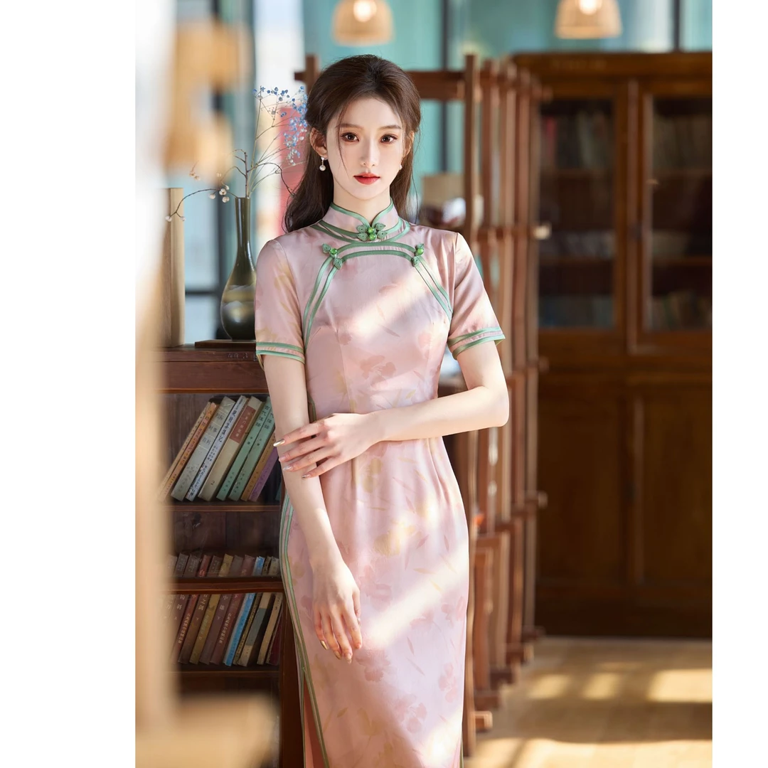 【丁香结梦】2025春夏新款旗袍简单大方年轻气质高端印花日常可穿