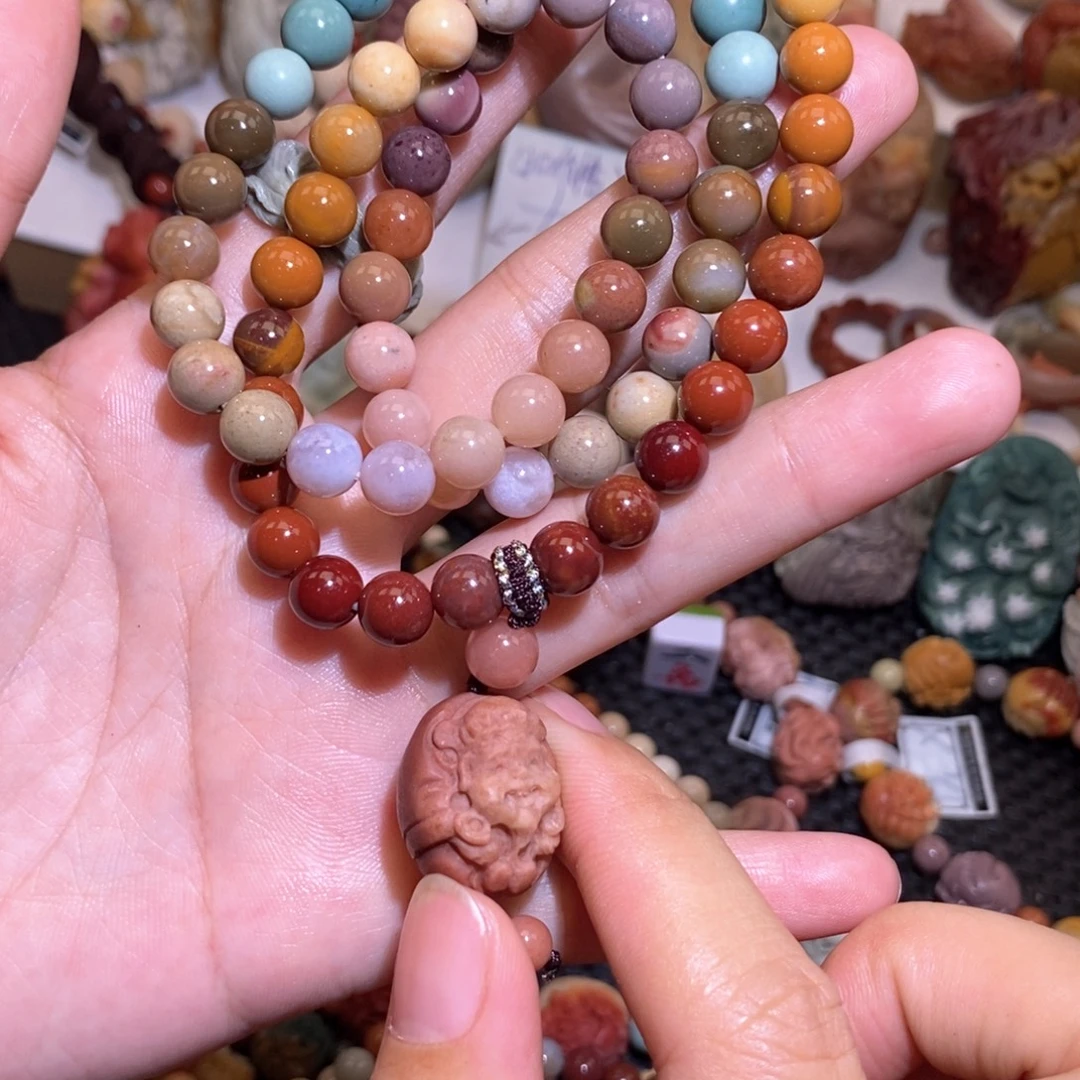 石英质玉（阿拉善玉）手链未镶嵌