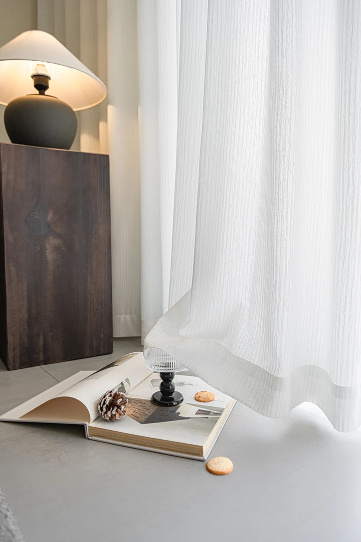 优帛【梦幻纱】新款法式简约风高级感定制窗纱3.1加高客厅阳台纱