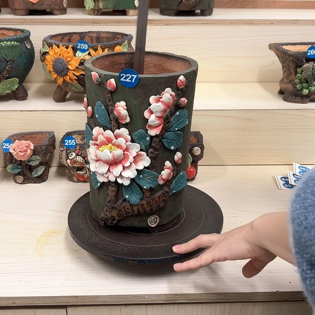 紫砂花盆227号内囗15外高27