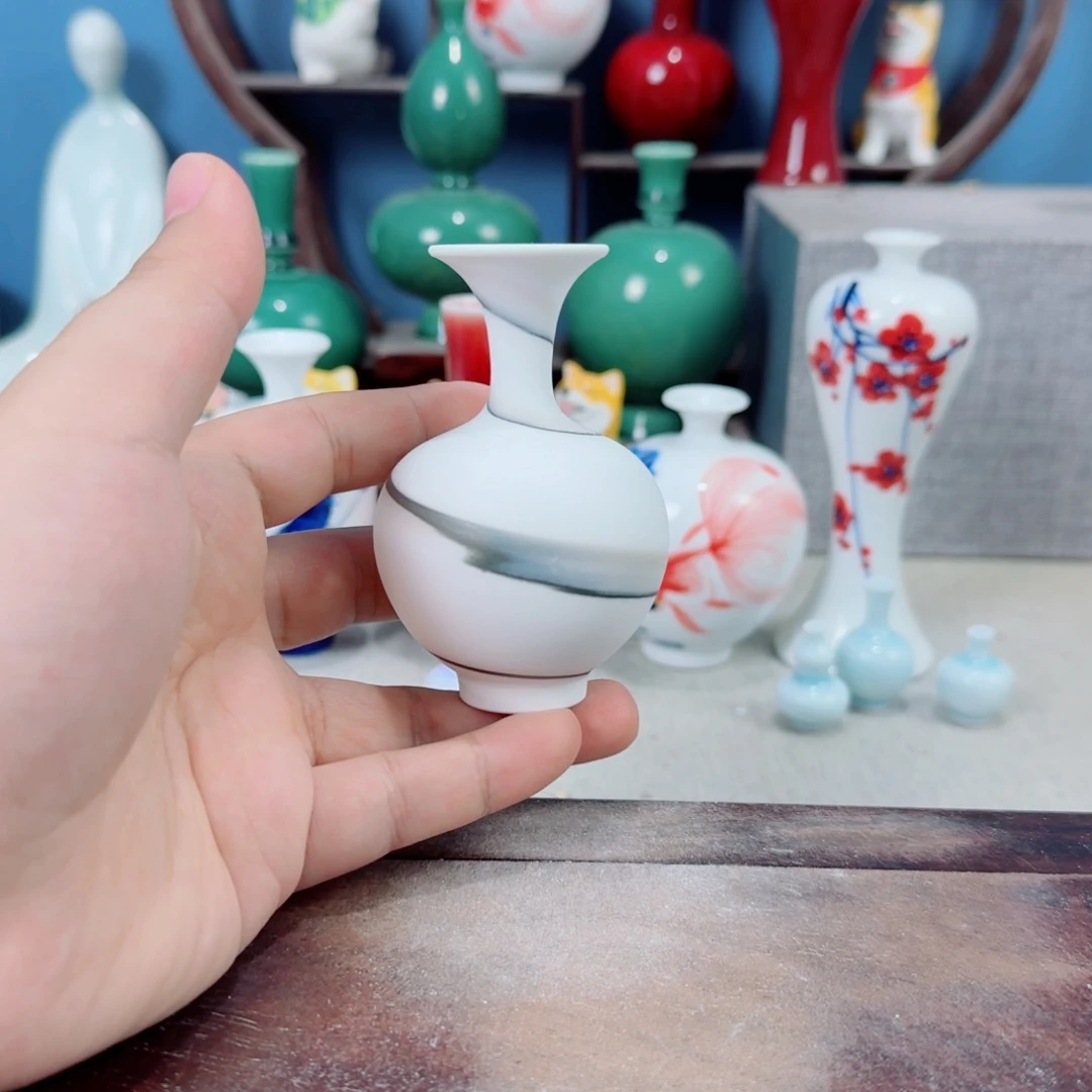 陶瓷手工小花器摆件