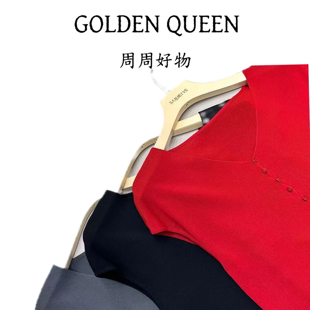 女夏季法式短袖衫V领休闲毛针织衫上衣薄款套头