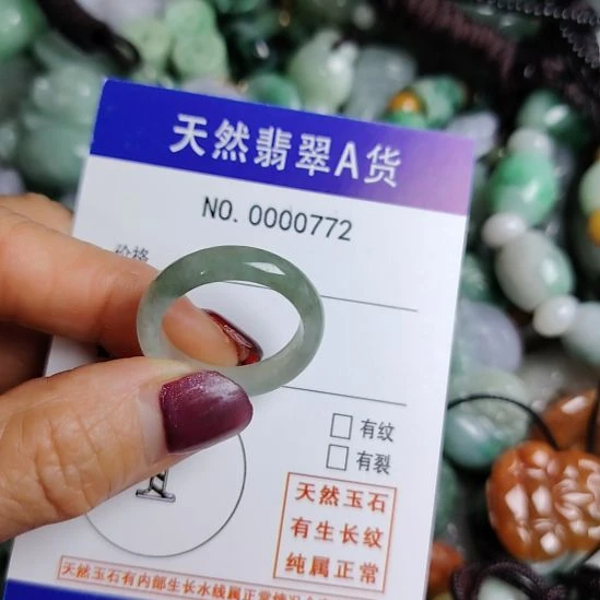 翡翠未镶嵌颈饰圈口18.8