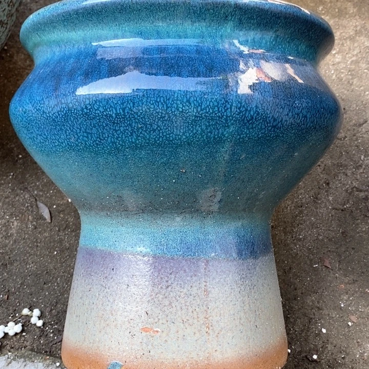 紫砂花盆高26口24瑕疵