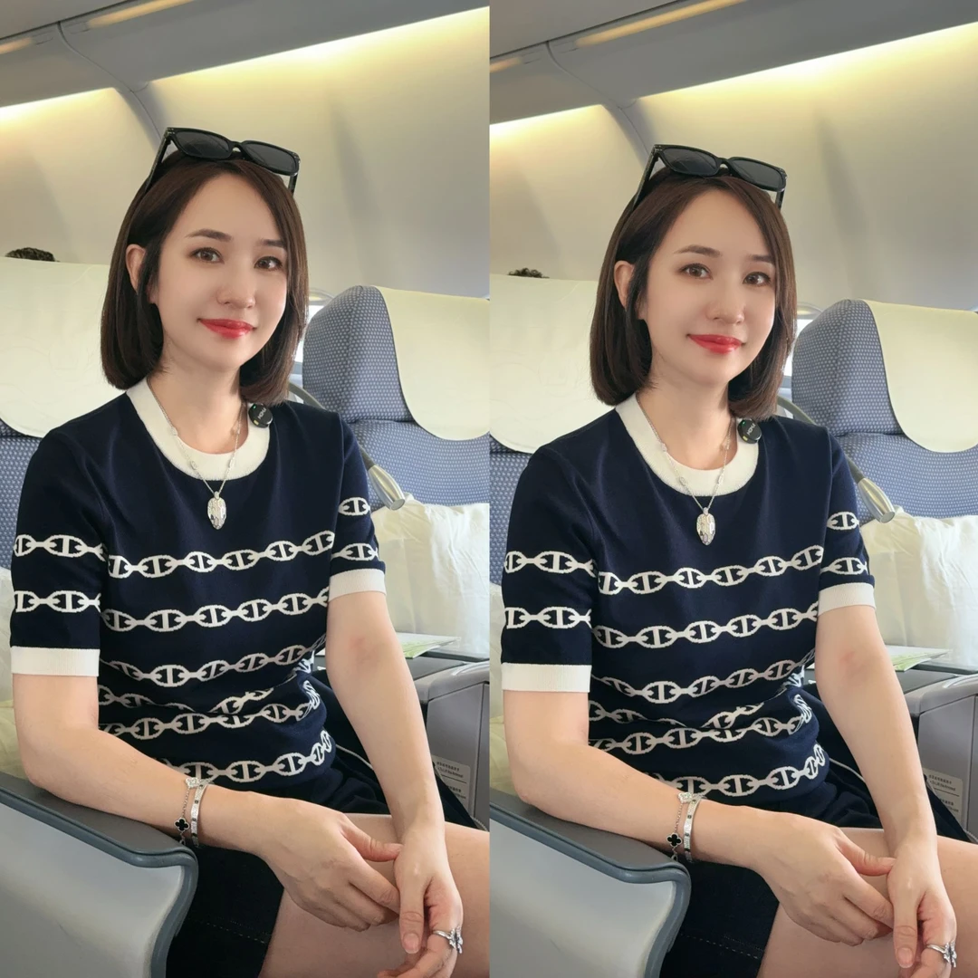 【猪鼻子】莱赛尔高品质时尚休闲针织小衫XY25179