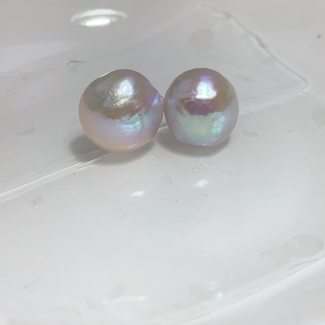 淡水珍珠耳饰银S925镶嵌