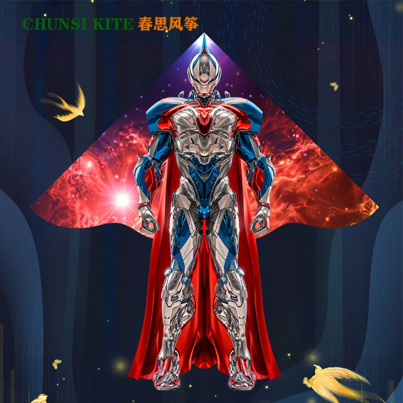 机甲奥特曼卡通风筝2025新款微风易飞儿童风筝新手易学