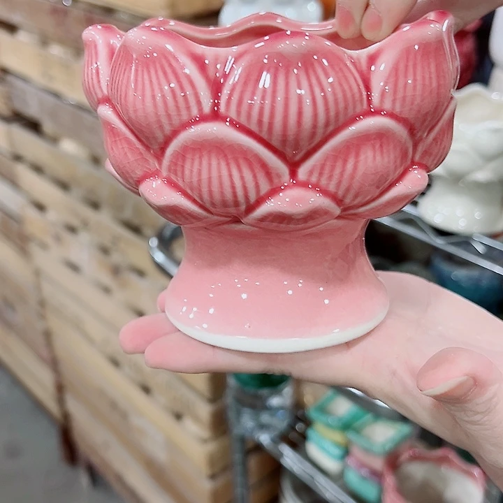 有孔，凑单福利满10元发货陶瓷多肉花盆！