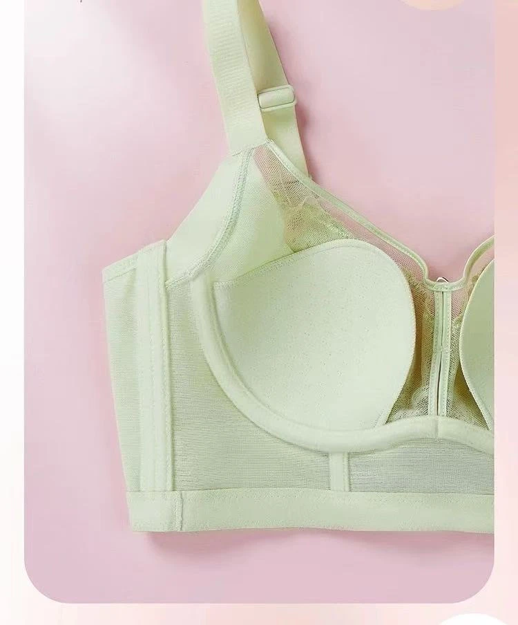 B杯超薄水晶兔耳朵软钢圈文胸罩显小显瘦收副乳内衣2