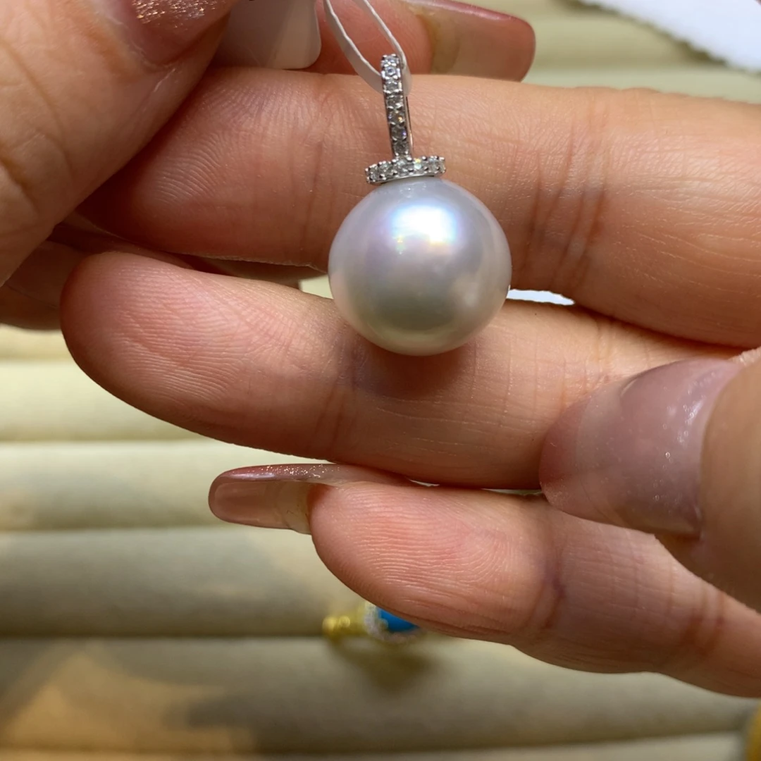 颈饰银S925镶嵌海水珍珠
