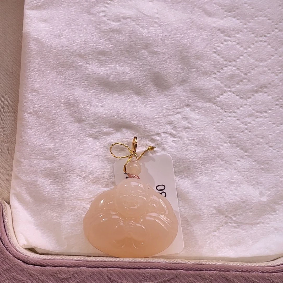吊坠(不含链)18K金镶嵌和田玉