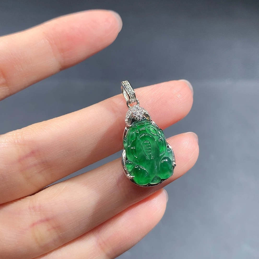 银S925镶嵌戒指翡翠翡翠