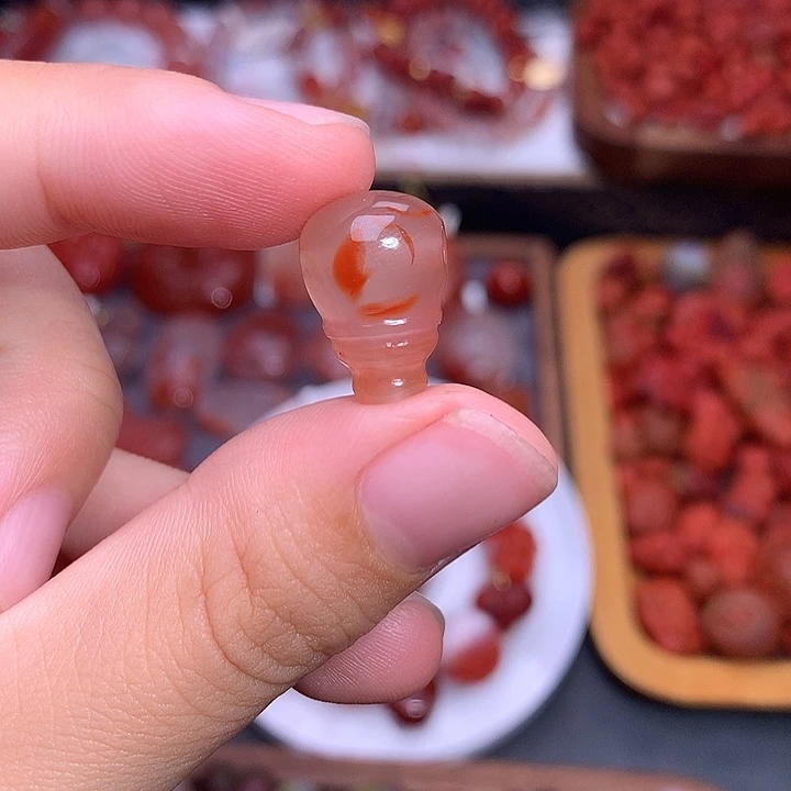 未镶嵌南红玛瑙珠宝半成品三通