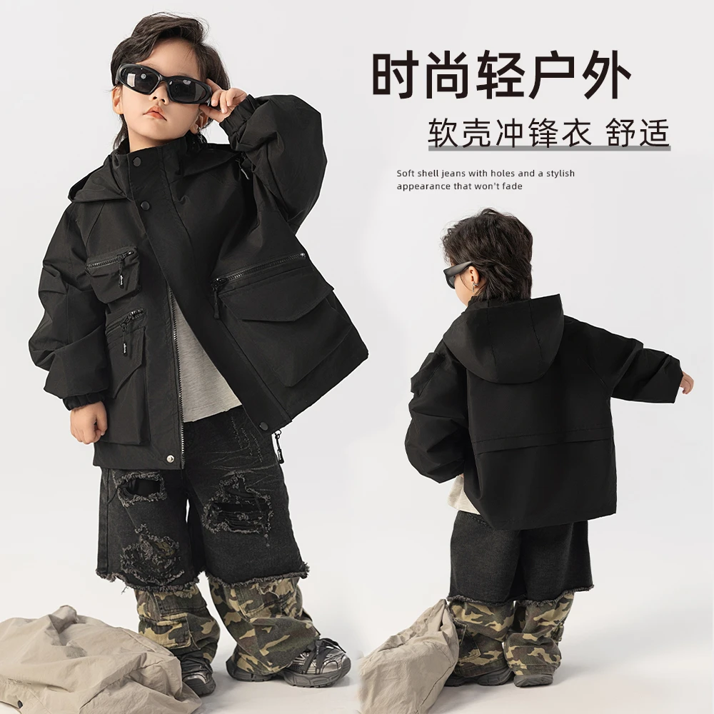 男童外套春秋款2025新款儿童夹克冲锋衣潮 D-AC24173悠悠童话童装