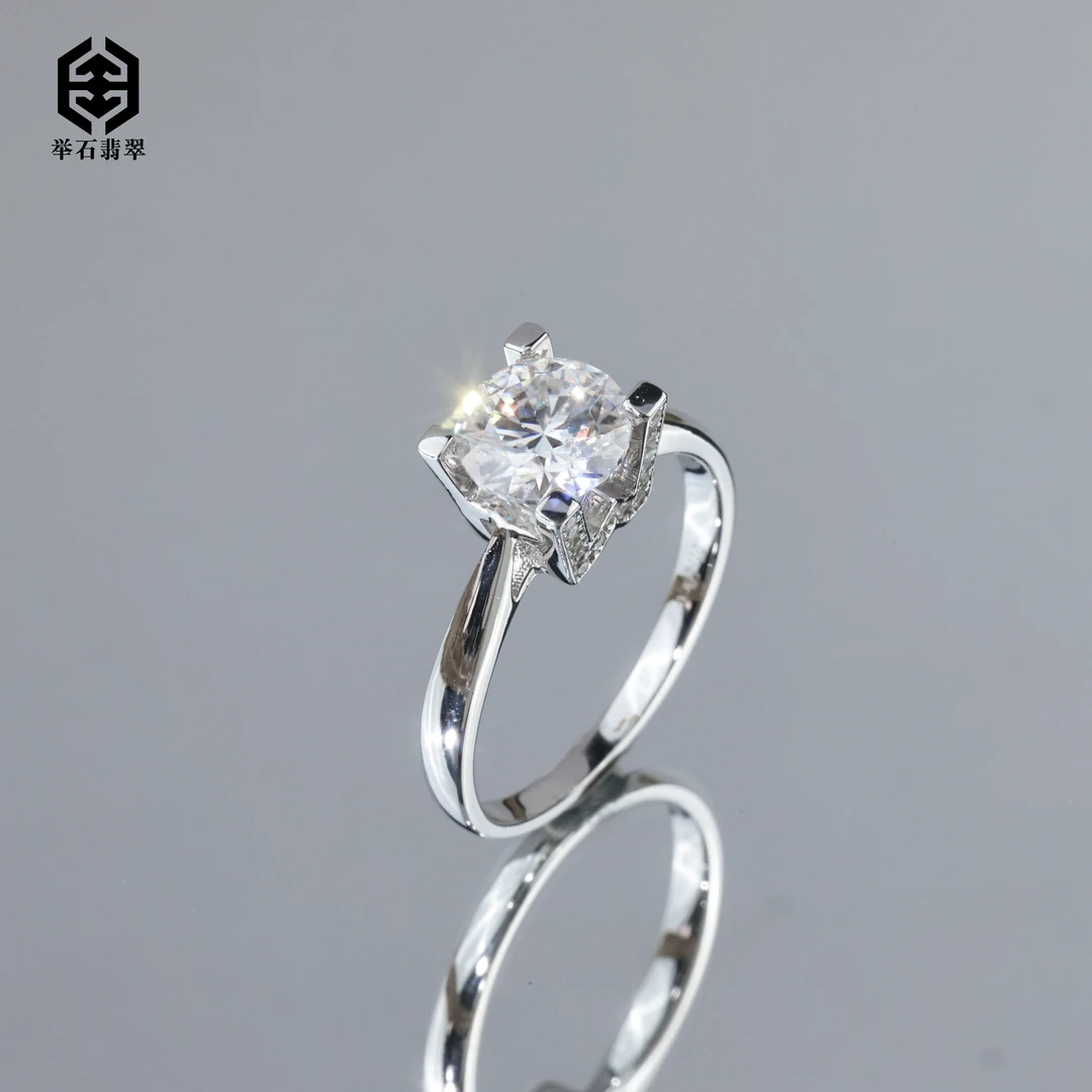 925银莫桑石银制品 【举石】X0609-9819-996莫桑钻戒指（一件/自选）F