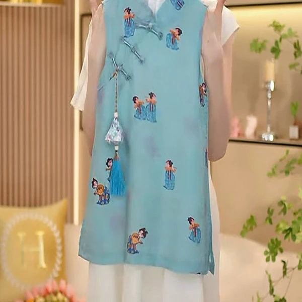 【高级古风裙子】女童汉服裙夏季2025新款儿童新中式国风连衣裙