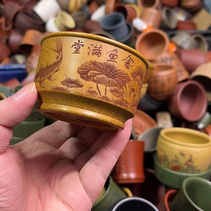 紫砂茶杯全手工紫砂主人杯