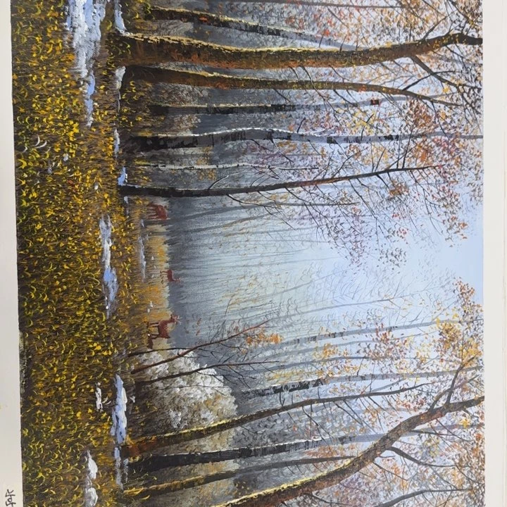 油画你在一起就会有一