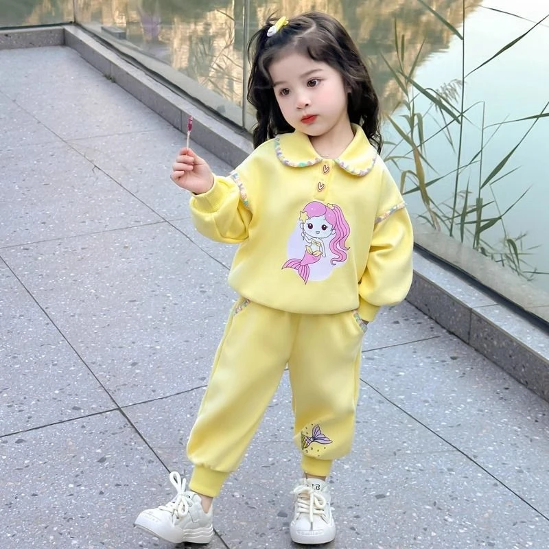女童秋款套装春装童装2025运动卫衣儿童春秋洋气女孩宝宝新款韩版