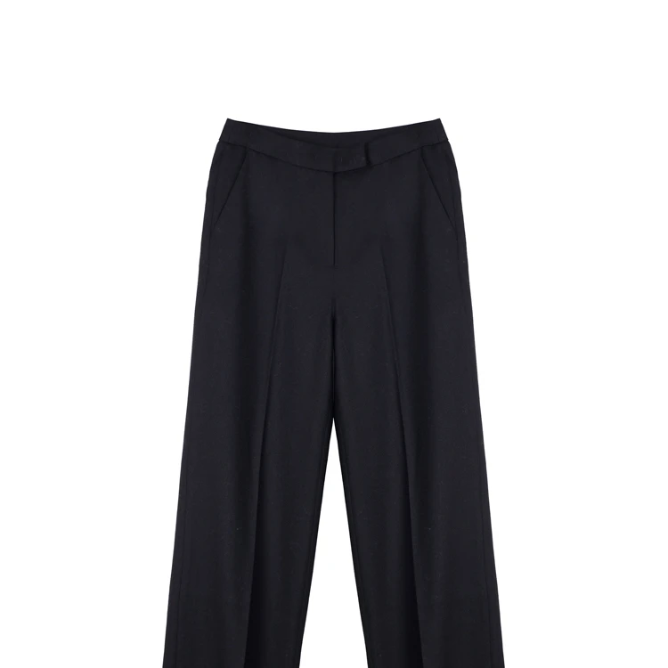 【极简高奢】意大利羊毛直筒显瘦长裤CD2167673