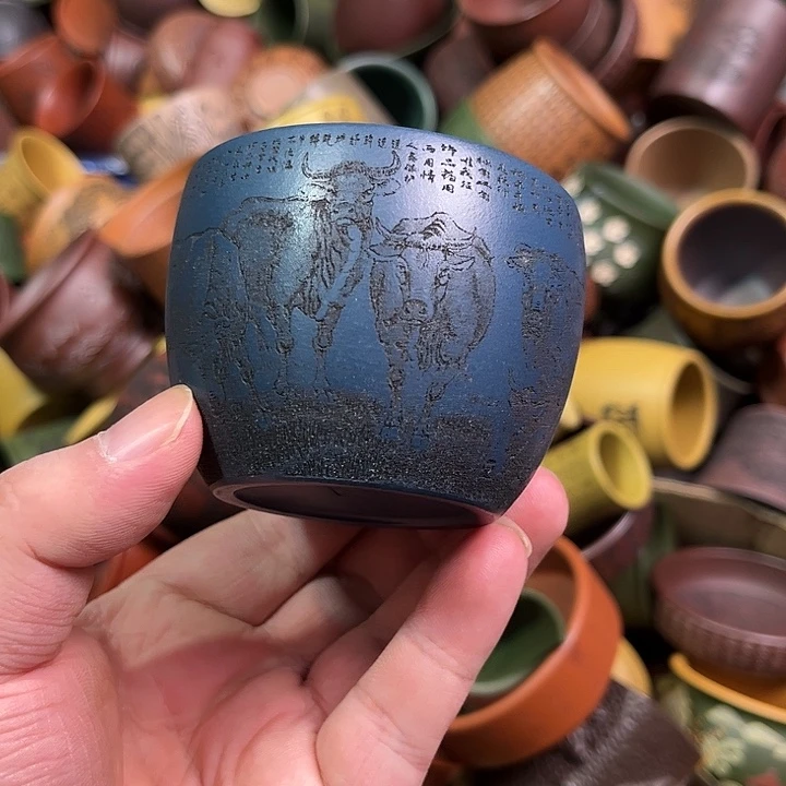 紫砂茶杯全手工紫砂主人杯