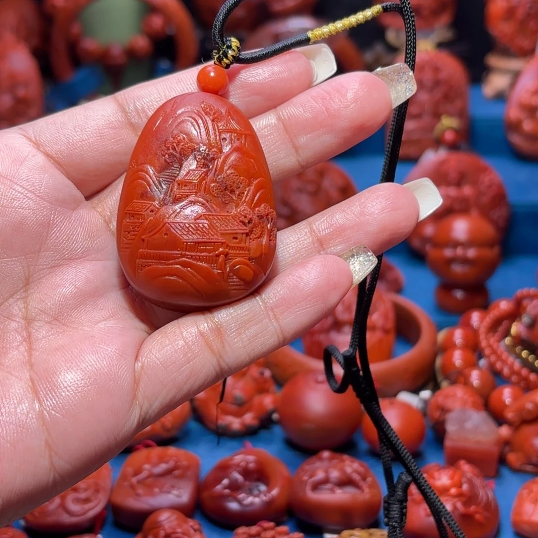 未镶嵌雕刻南红玛瑙