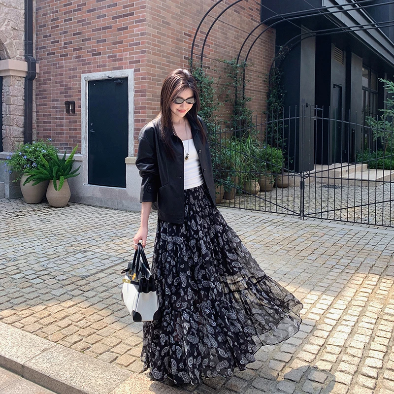 [88号 直播福利] 12/8-12/13【复古典影】复古腰果花A字半身裙