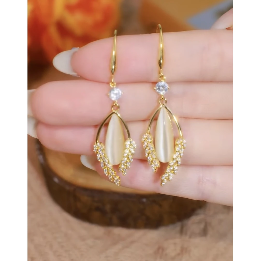 铜合金耳饰 新款轻奢【麦穗】优雅气质时尚百搭耳环0318