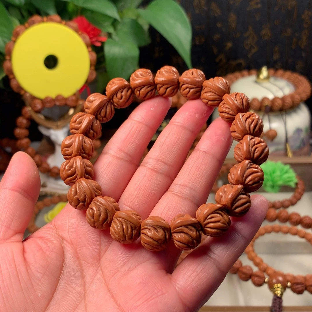 阳***ﾟ吊坠桃核双脊龙手串15