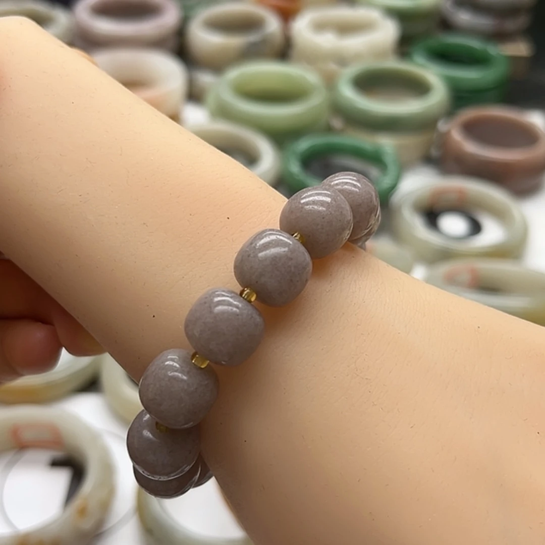 【闪购商品】石英质玉手镯未镶嵌香芋紫手串